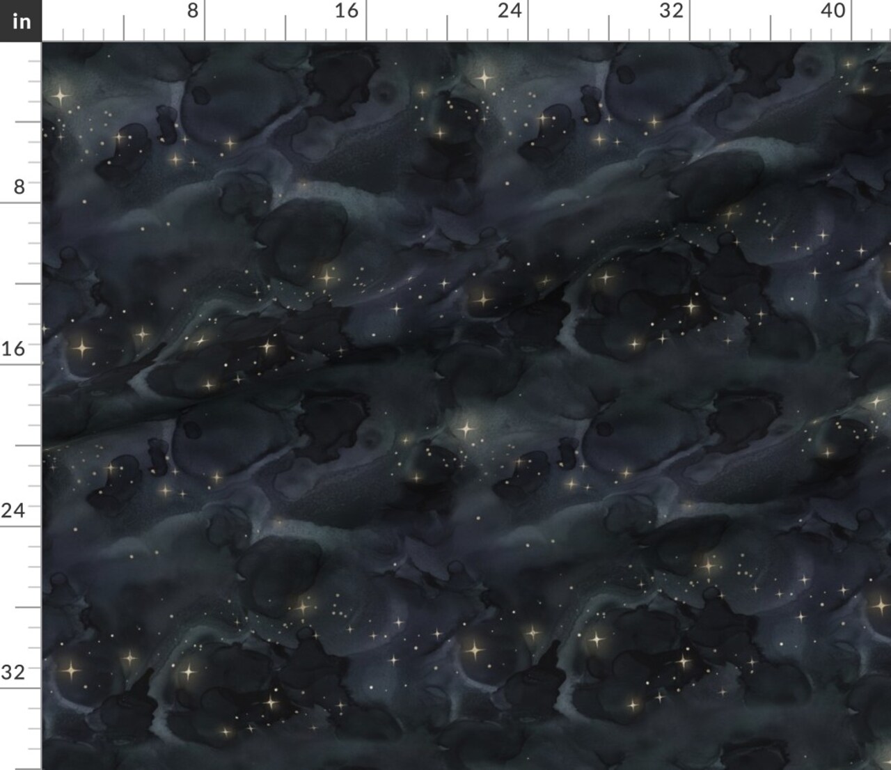 Various Fabrics by the Yard or Fat Quarter Mystical Night Sky Stars Magic Galaxy Custom Printed Fabric by Spoonflower